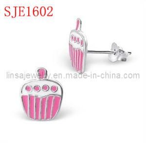 Fashion Stainless Steel Apple Design Earrings (SJE1602)