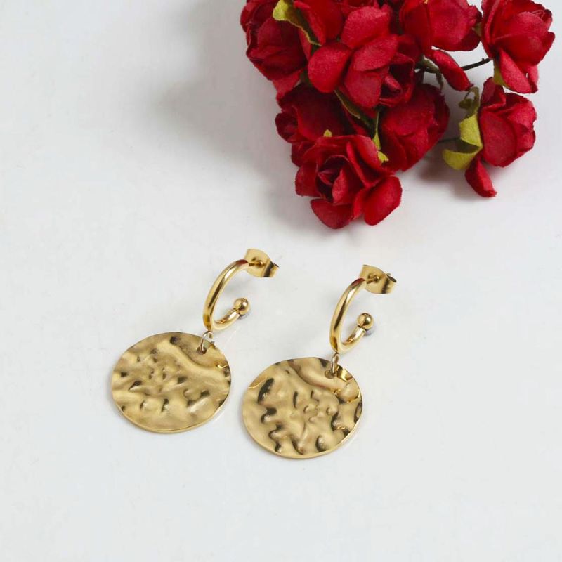 Manufacturer Custom High Quality Fashion Jewelry Women New Arrivals Earring Waterproof Stainless Steel Gold Never Fade Earring
