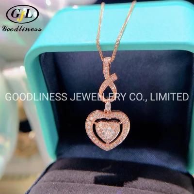925 Sterling Silver Heart Pendant Necklace Fashion Jewelry