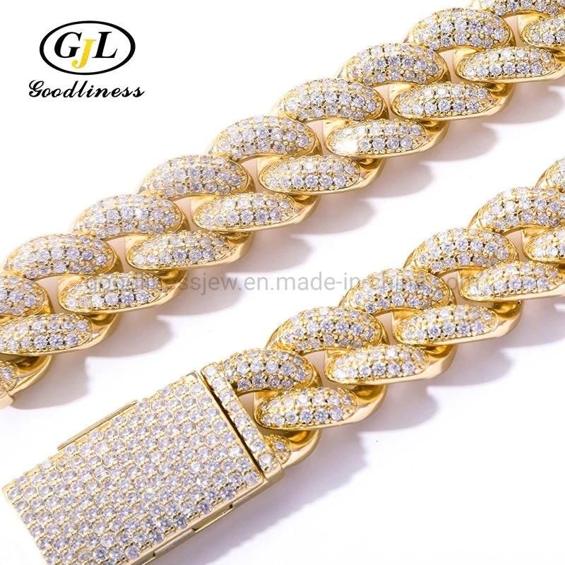 Hip Hop Diamond Iced out Cuban Link Bracelets Jewelry