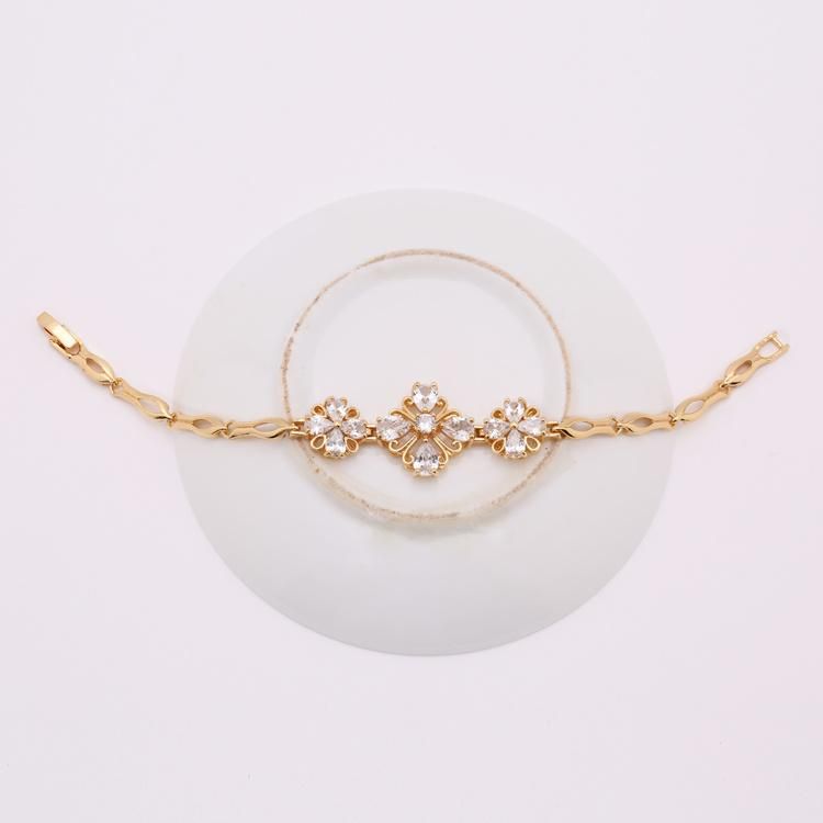 New Design Womens Zircon Crystal 18K Gold Bracelet