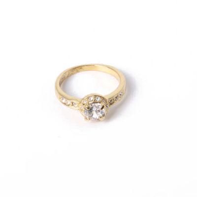Best Selling Products Fashion Jewelry Gold Ring with Transparent Rhinestone