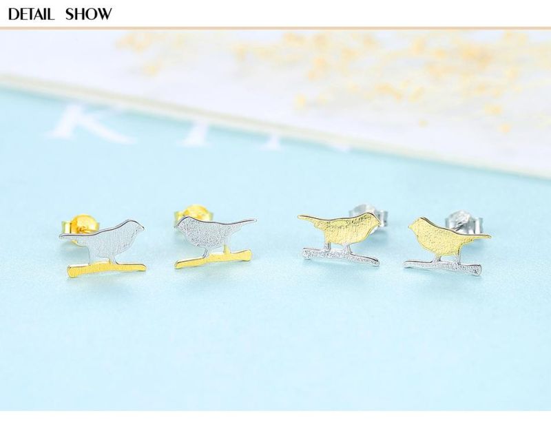Fashion Jewelry Silver Bird Shape Piercing Lip Ring Ear Stud