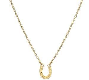 Horseshoe Necklace Gold Plated Stainless Steel New U-Shaped Pendant Necklace Jewelry