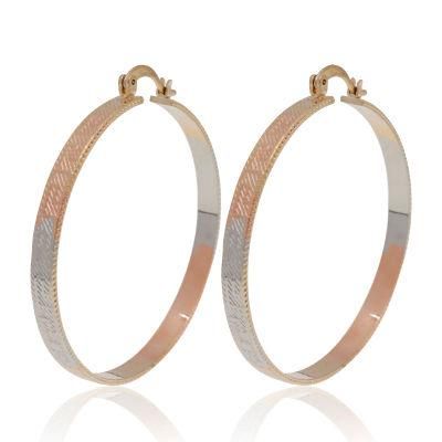 Wholesale Big Circle Tricolor Luxury Ladies Fashion Jewelry Earrings