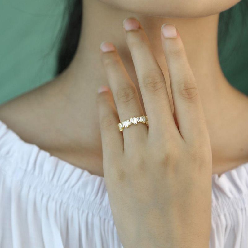 925 Sterling Silver Ring Square Cubic Zircon Adjustable Ring Women Fashion Wedding Fashion Jewelry