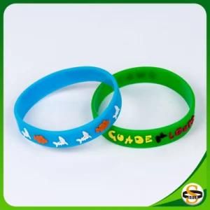 Top Quality Silicone Wristband with Embossed Paint Custom Logo
