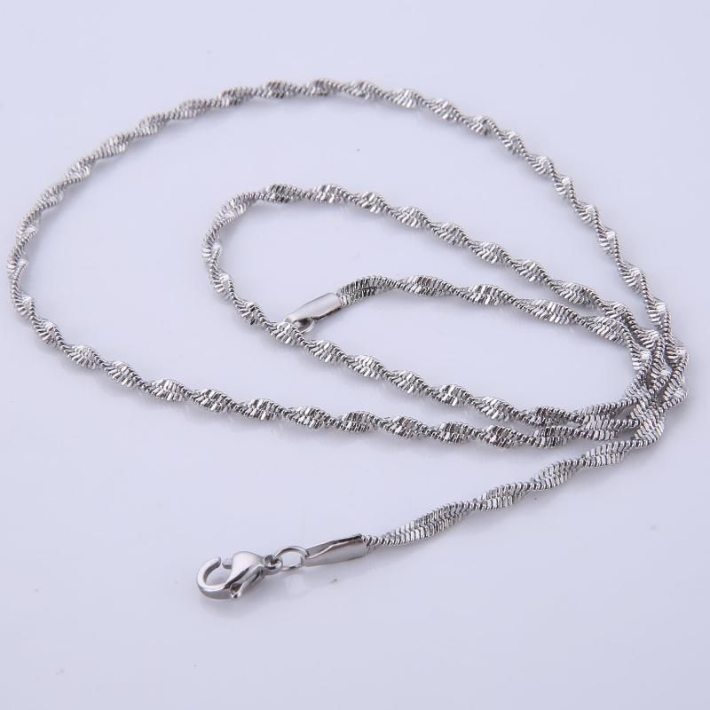 Wholesale Stainless Steel Bracelet Making Semi Twisted Chain Necklace Jewelry