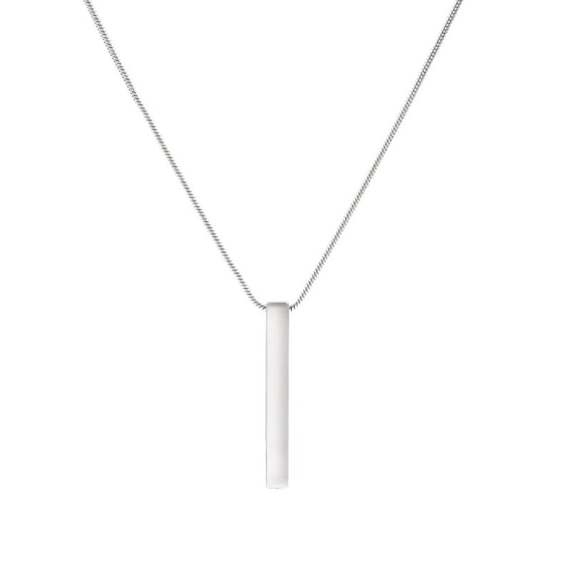 Fashion Jewelry Stainless Steel Elegant Bar Penant Necklace for Lady and Men Support Customized