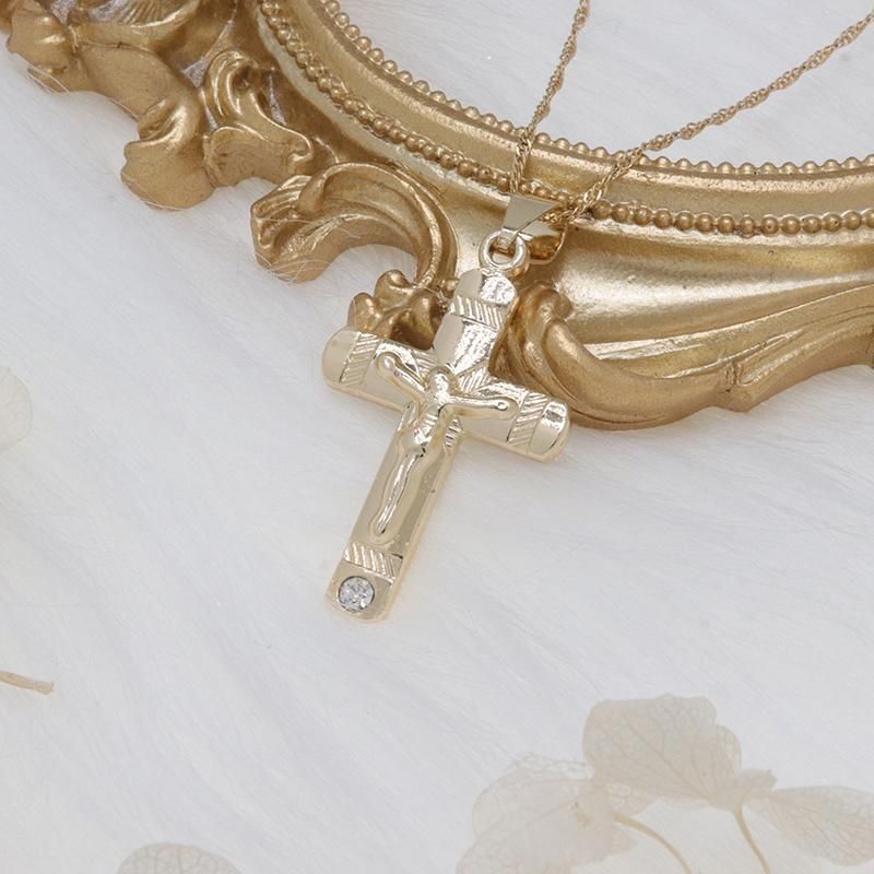 Wholesale High Quality Luxury 18K Religious Cross Pendant Fashion Necklace