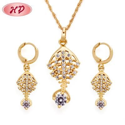 Hot Selling 18K Gold Plated Bridal Wedding Jewelry Set