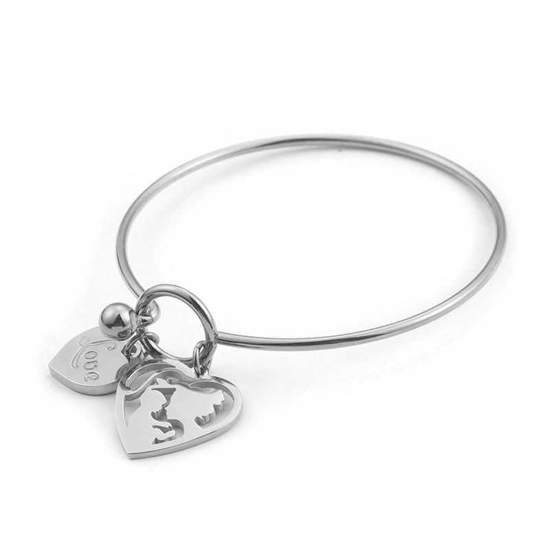 Manufacturer Custom Fashion Bangle Jewelry High Quality Tarnish Free Water Resistant Bangle Women 18K Gold Plated Bangle Love jewellery
