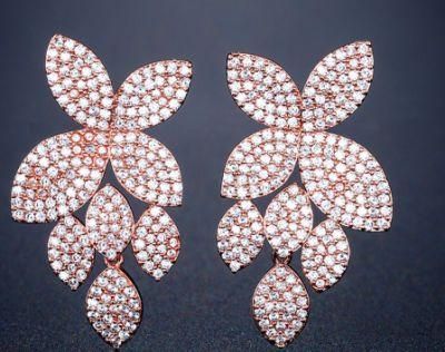 Rose Gold CZ Earrings. Elegant CZ Earring. Fashion CZ Earring