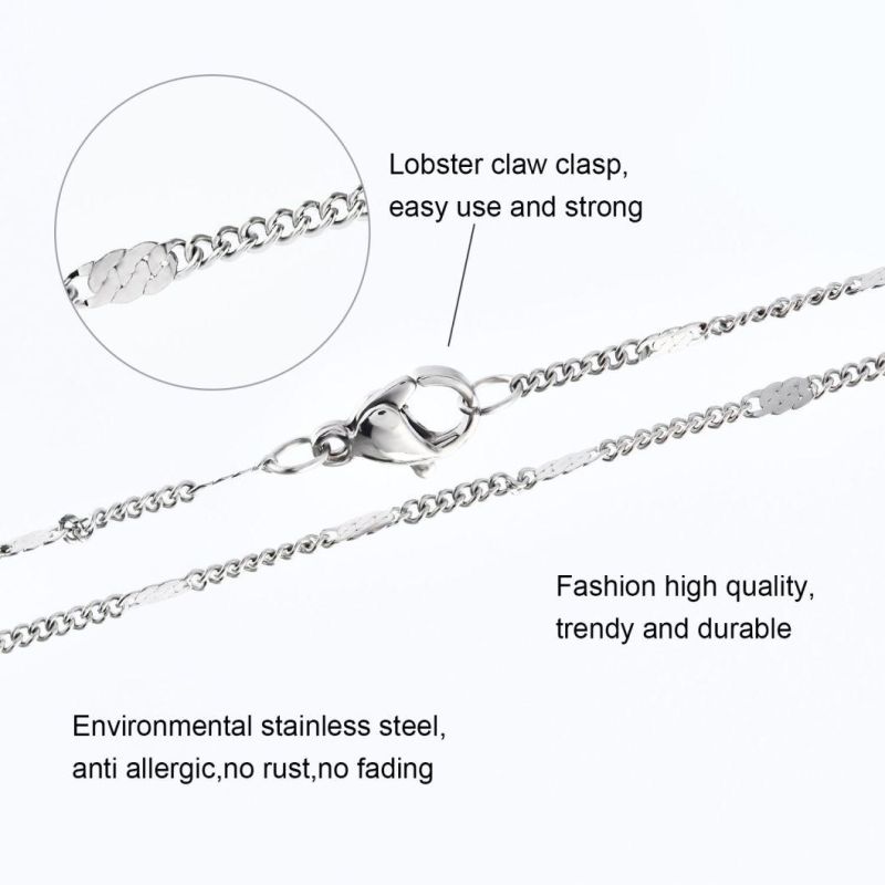 Fashion Jewellery Stainless Steel Chain 18K Real Yellow Gold PVD Plated Jewelry Necklace New Design