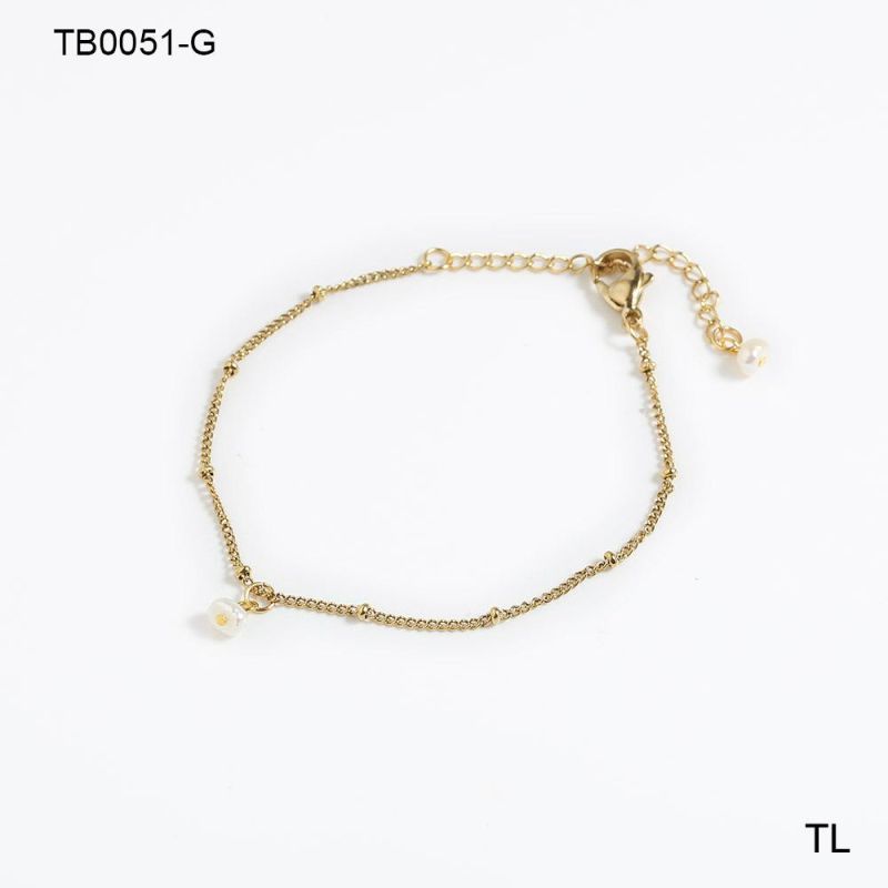 Manufacturer Custom Bracelet High Quality Fashion Popular Fashion jewellery Women Chain Pearl Bracelet Jewelry Gold Plated Wholesale