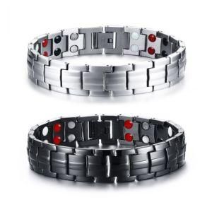 Mens Stainless Steel Sabona Bio Magnetic Wristband Therapy Ion Bracelets