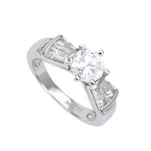 Hot Sale 925 Sterling Silver Elegant White Noble Gemstone Ring