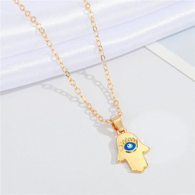 Golden Personality Demon Eye Pendant Necklace