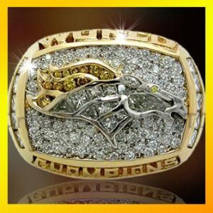 Custom Denver Broncos World Championship Silver Ring