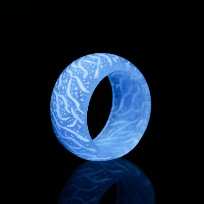 New Design Luminous Purple Blue Ring Glowing in The Dark for Women Men Jewelry Ring