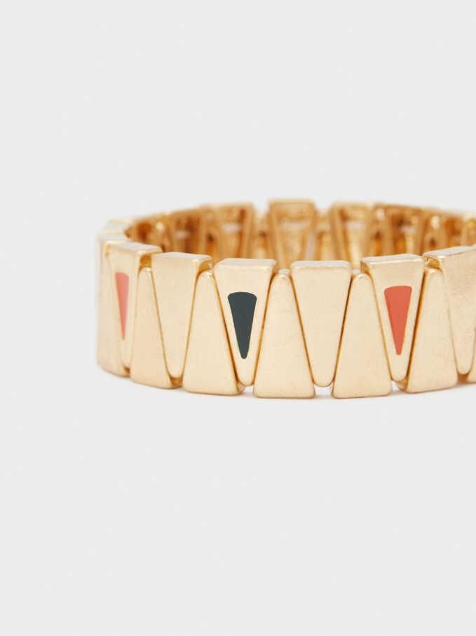 Golden Multicolored Bohemian Style Elastic Bracelet Jewelry