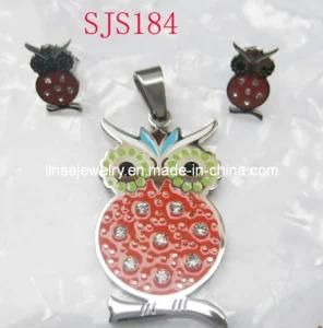 2013 Hot Selling Owl Shaped Stainless Steel Jewelry Sets (SJS184)