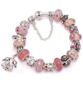 Girl&Girl Twin Silver Bracelet for Mom (G81)