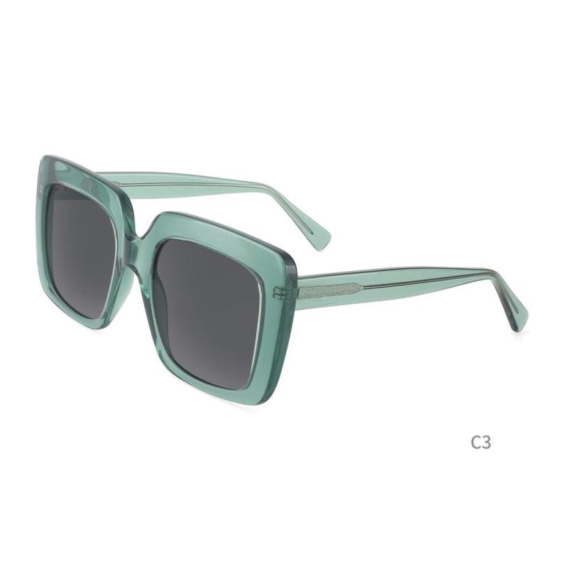 2022 High Quality Fashion Big Size Square Sunglasses Injection Acetate Customizable Sunglasses