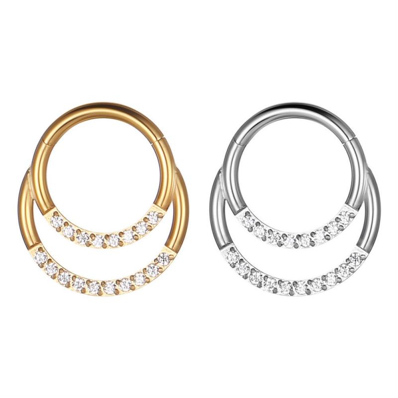 Nose Rings G23 Titanium Cartilage Earrings Tragus Helix Earrings Cartilage Earring 16g/18g/20g Hinged Segment Rings Hoop