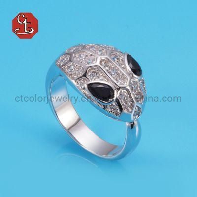 Fashion Charm Pure 925 Silver Set Fashion Snake Ring Female Luxury Jewelry Gifts