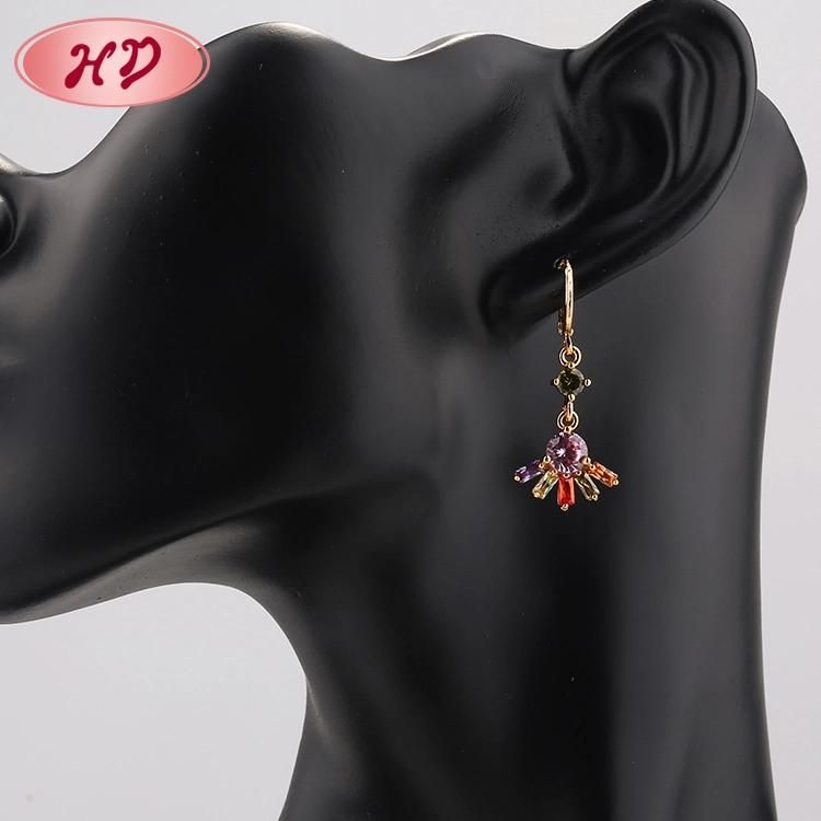 2020 HD Fashion Jewelry Light Weight Simple Gold Drop Earring Hanging Designs for Party Girls and Women Eardrop