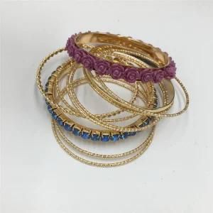 New Arrival Alloy Bracelet with Flower Shape Acrylic Bracelet