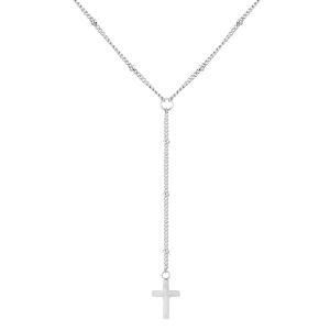 Fashion Choker Sweater Chain Christian Jesus Cross Lariat Drop Necklace