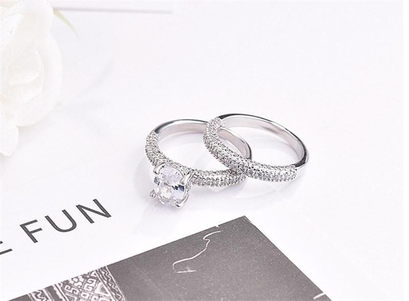 Women Fashion Cubic Zirconia Wedding Engagement Ring Fashion Jewelry