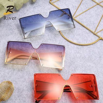 Huge Square Unique Temple Oversize Women Stock PC Sunglasses