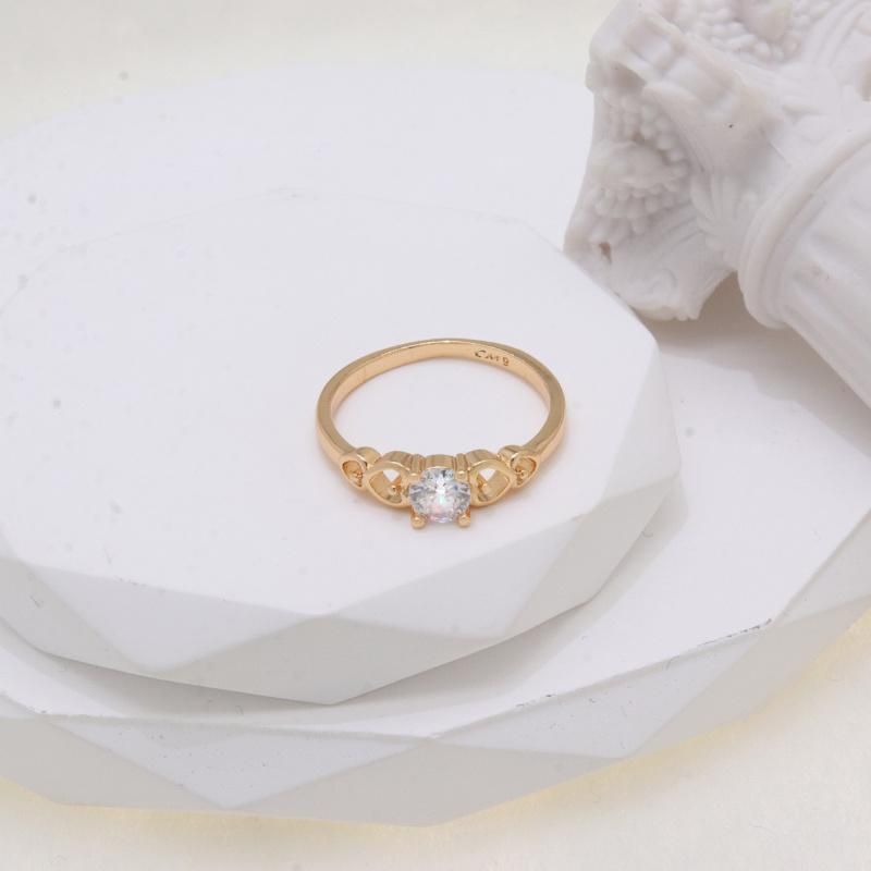 Wholesale Personalized Women′s Zircon Gold Plated Fashion Rings