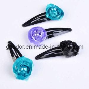 Snap Clip with Pearl and Ribbon Flower (GD-AC046)