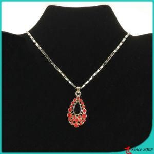 Red Tear Drop Pendant Crystal Necklace for Lady (FN16040827)