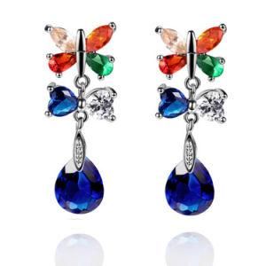 New Fashion Costume Jewelry Accessory Colorful Cubic Zirconia Earring
