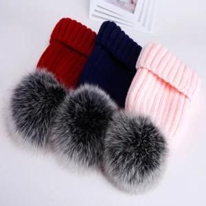 Long Hair Real Raccoon Fur POM Hat POM POM Keychains