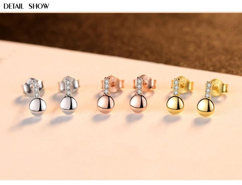 Antibacterial Properties Silver Earrings Small Jewelry for Girl