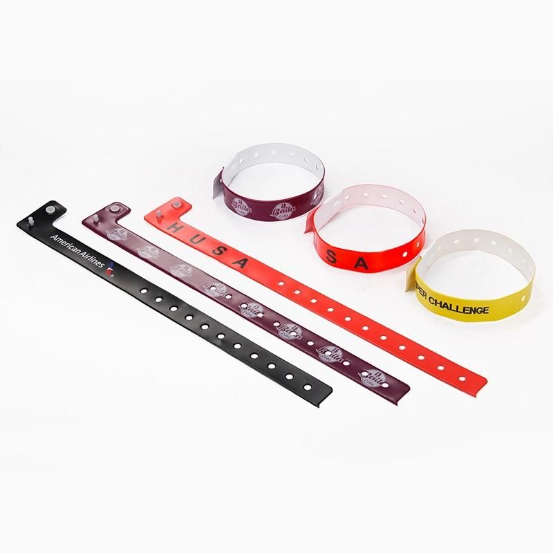 L Shape Disposable Bracelet Plastic Hospital PVC Vinyl Medical Wristbands for New Born Baby Bracelet Vinyl One-off Wristband