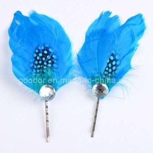 Hair Clip with Feather and Rhinestone (GD-AC038)