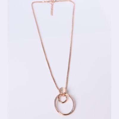 2020 Fashion Jewelry Gold Pendant Necklace with White Rhinestone