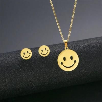 Manufacturer Custom jewellery Set High Quality Non Fade 18K Gold Plated Stainless Steel Jewelry Set for Women and Man