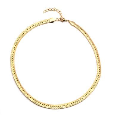 Latest Minimalist Gold Chain Brass Choker Necklace Fashion Women Ladies Necklaces Jewelry
