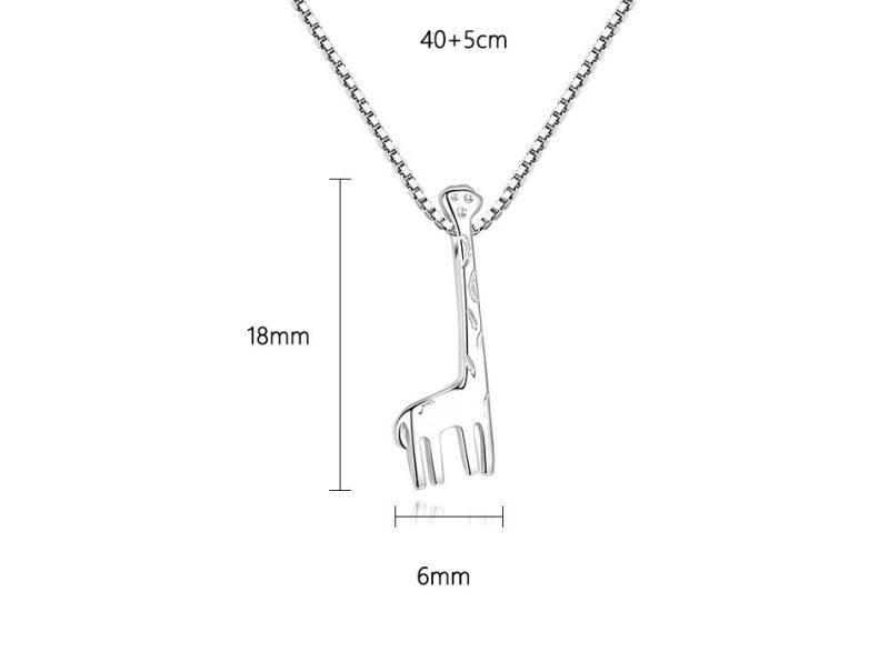 Funny Face Giraffe Necklace Inlaid Zircon with Extra Strong Light