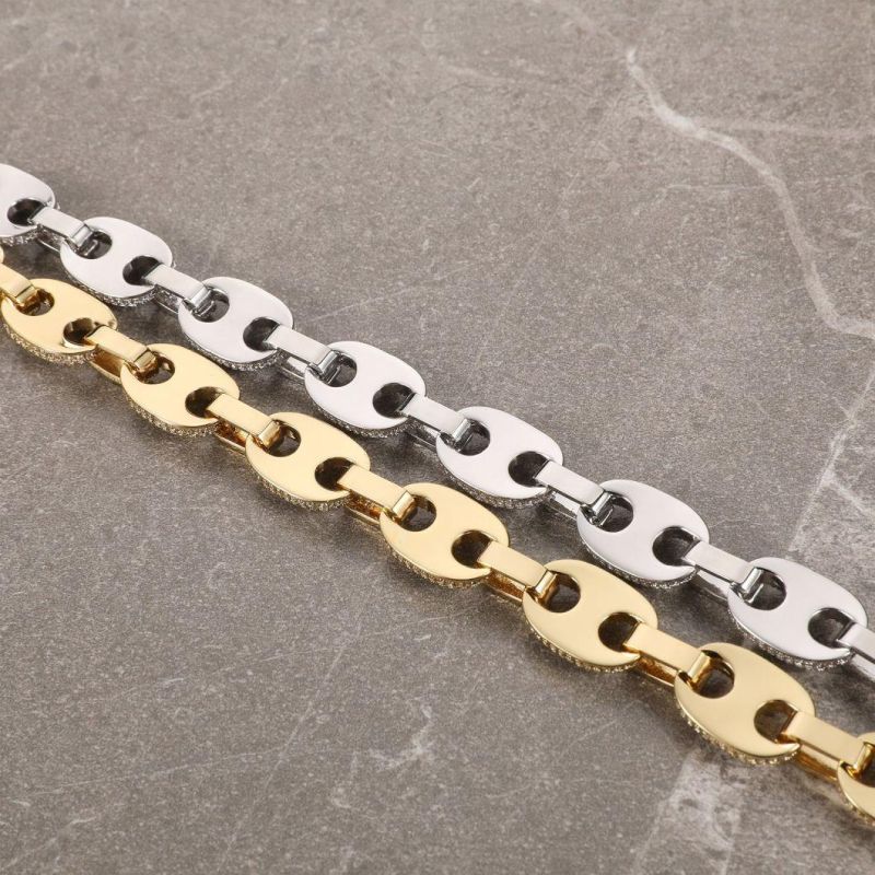 Hip Hop Jewellery Cuban Link Chain Necklace with Cubic Zircon