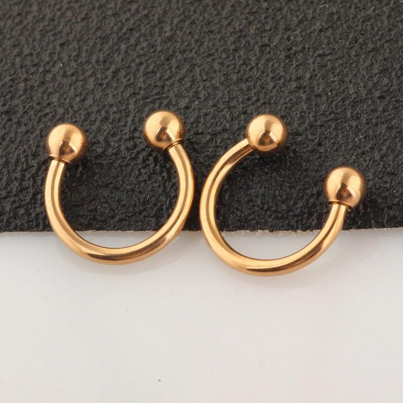 24PCS Jewelry Sets Barbells Earrings Horseshoe 316L Steel Nipple Nose Eyebrow Helix Tragus Cartilage Septum Piercing Jewelry