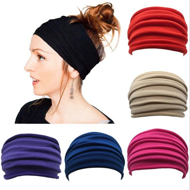 Women′s Pleated Headband Fashion Super Wide Head Band Easy Useful